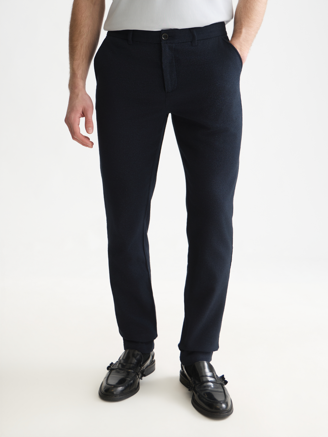 Stuart Mini Yarn-Dyed Cotton-Wool Blend Chino