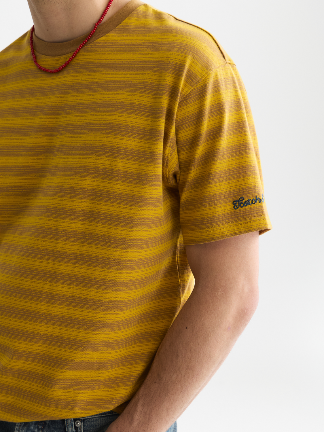 Jacquard Striped Relaxed-Fit T-Shirt