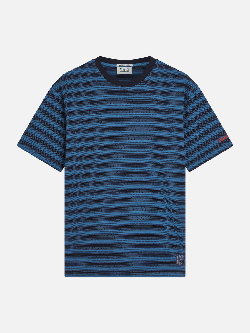 Jacquard Striped Relaxed-Fit T-Shirt