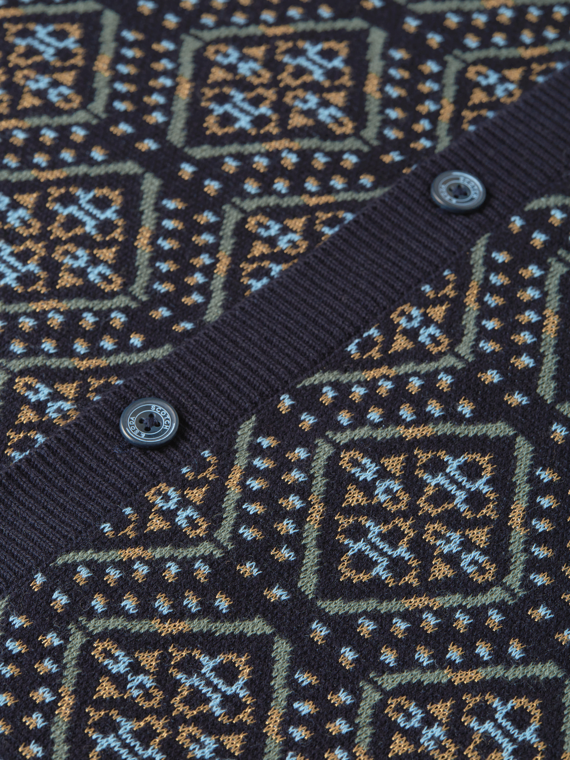 Jacquard Knitted Short Sleeved Shirt