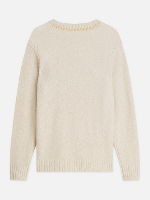 Bouclé Melange Wool-Blend Pullover