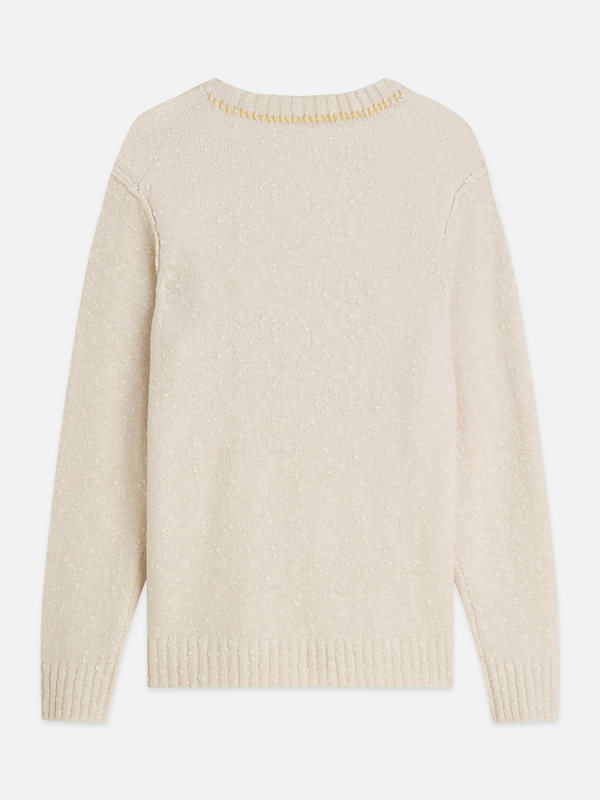 Bouclé Melange Wool-Blend Pullover