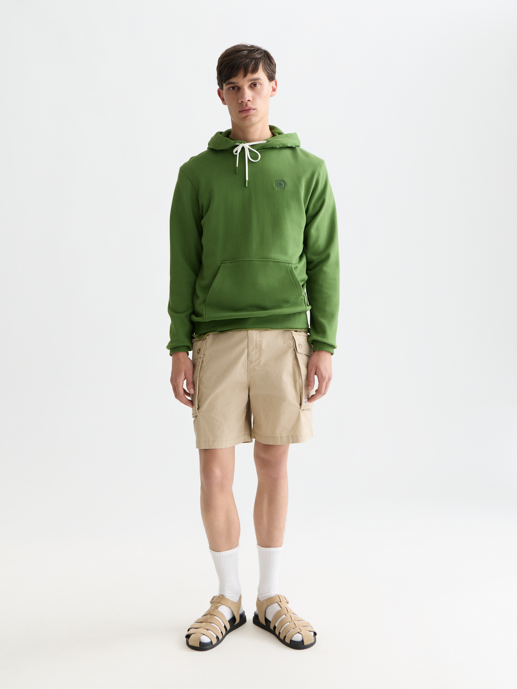 Sweat à capuche coupe droite avec badge logo Core de saison