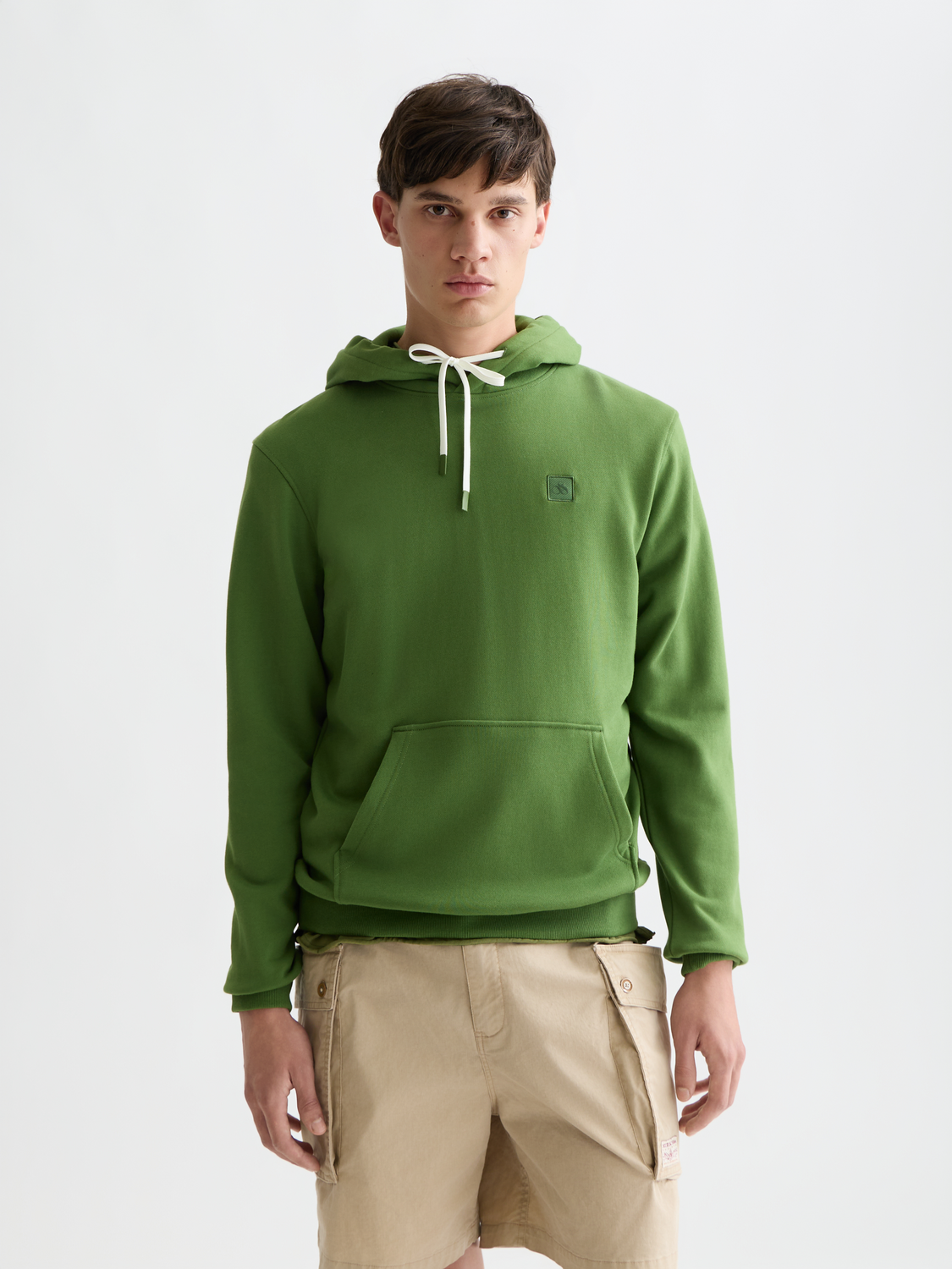 Sweat à capuche coupe droite avec badge logo Core de saison
