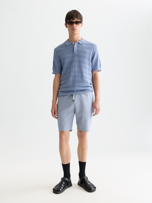 Essentials – Fave Chino Shorts aus Baumwoll-Leinen im Regular-Fit
