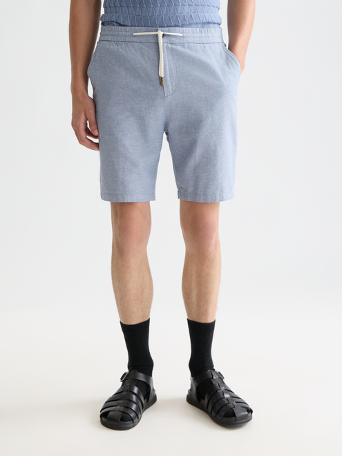 L'essentiel – Short Chino Coupe Droite en Coton et Lin Préféré