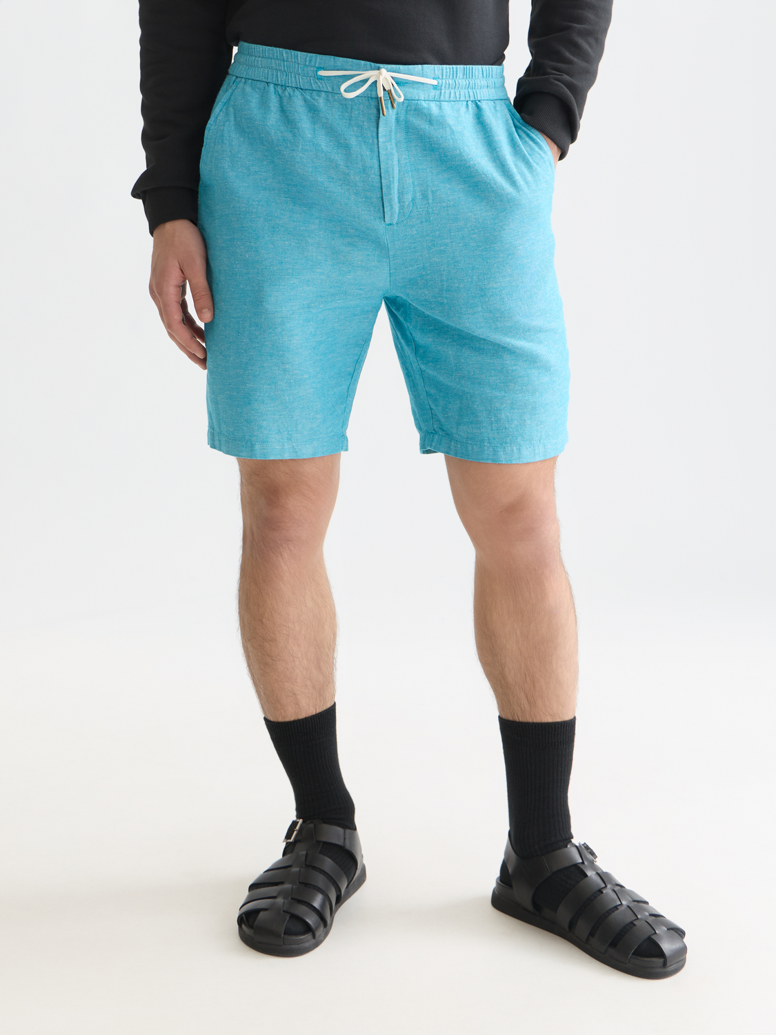 Short Chino Régulier en Coton Lin, Un Indispensable de Saison
