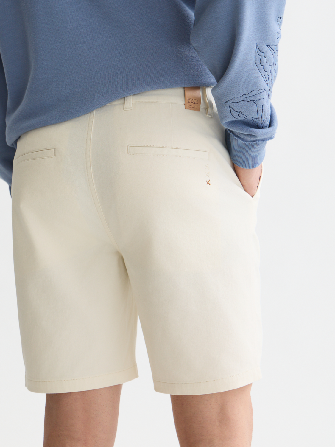 Shorts en sergé de coton regular-fit Stuart de la collection saisonnière Core