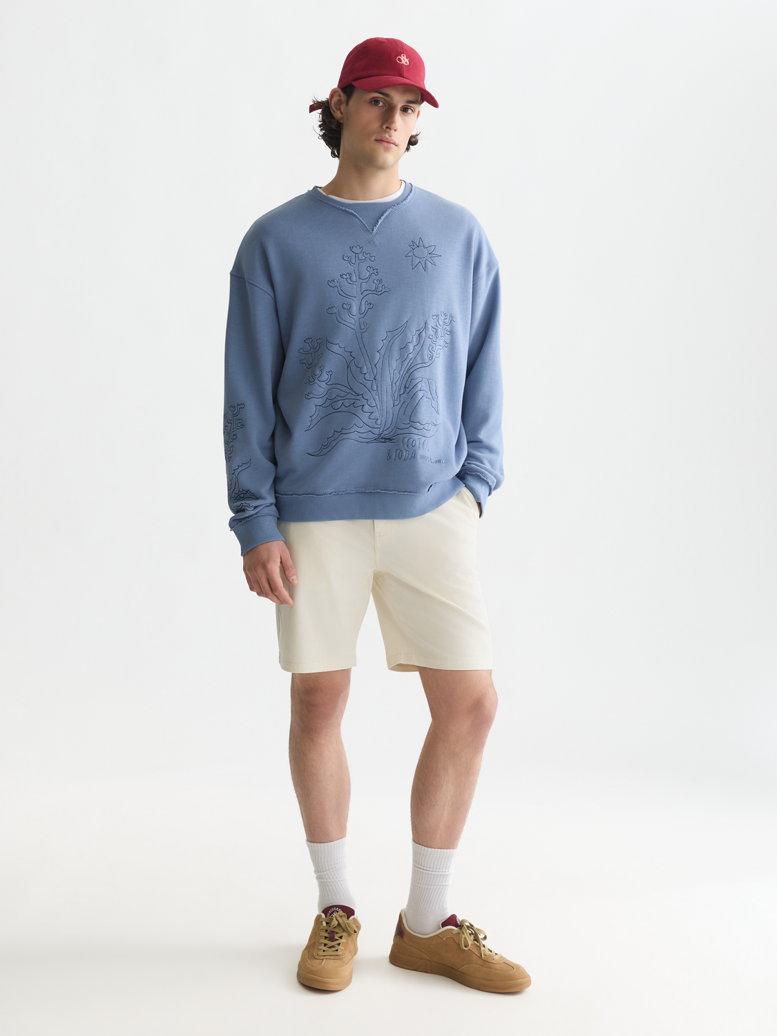 Shorts en sergé de coton regular-fit Stuart de la collection saisonnière Core