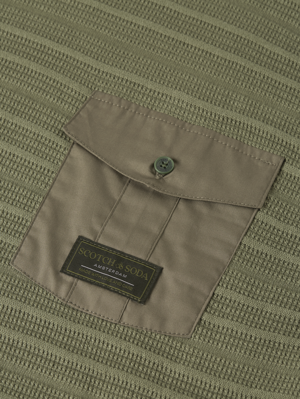 Structured Chest Pocket Relaxed-Fit Pullover