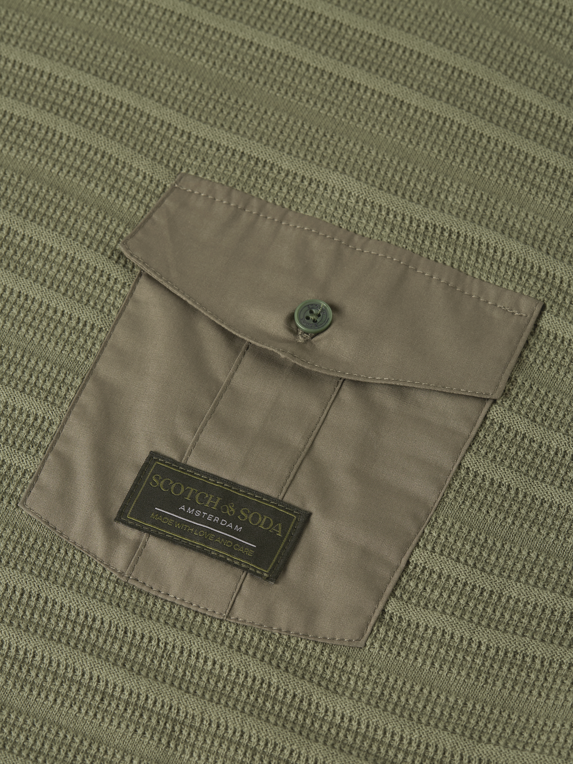 Structured Chest Pocket Relaxed-Fit Pullover