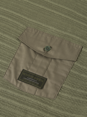 Structured Chest Pocket Relaxed-Fit Pullover