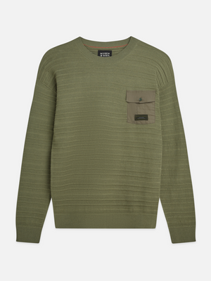 Structured Chest Pocket Relaxed-Fit Pullover