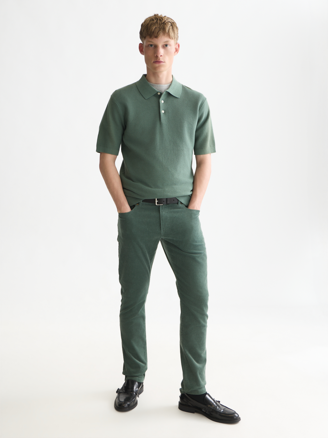 Structured Regular-Fit Knitted Polo