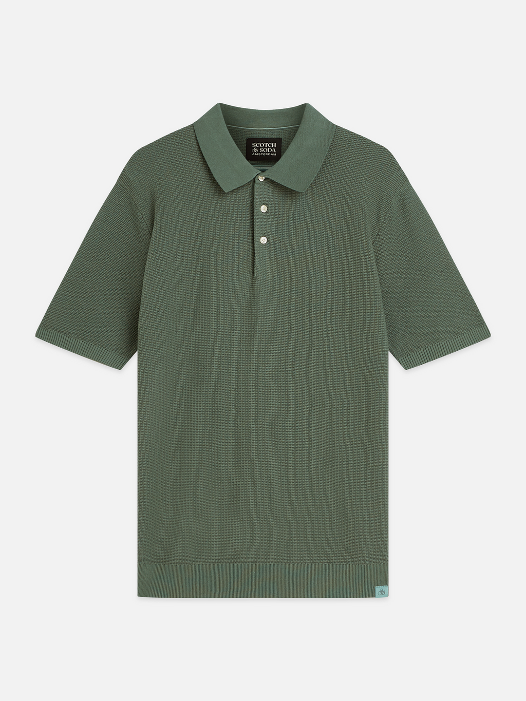 Structured Regular-Fit Knitted Polo