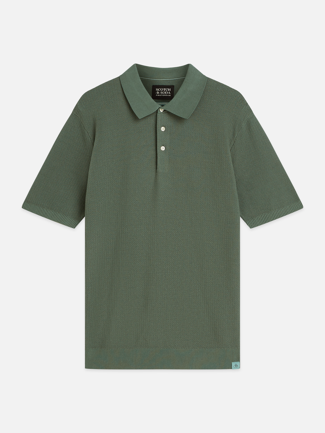 Structured Regular-Fit Knitted Polo