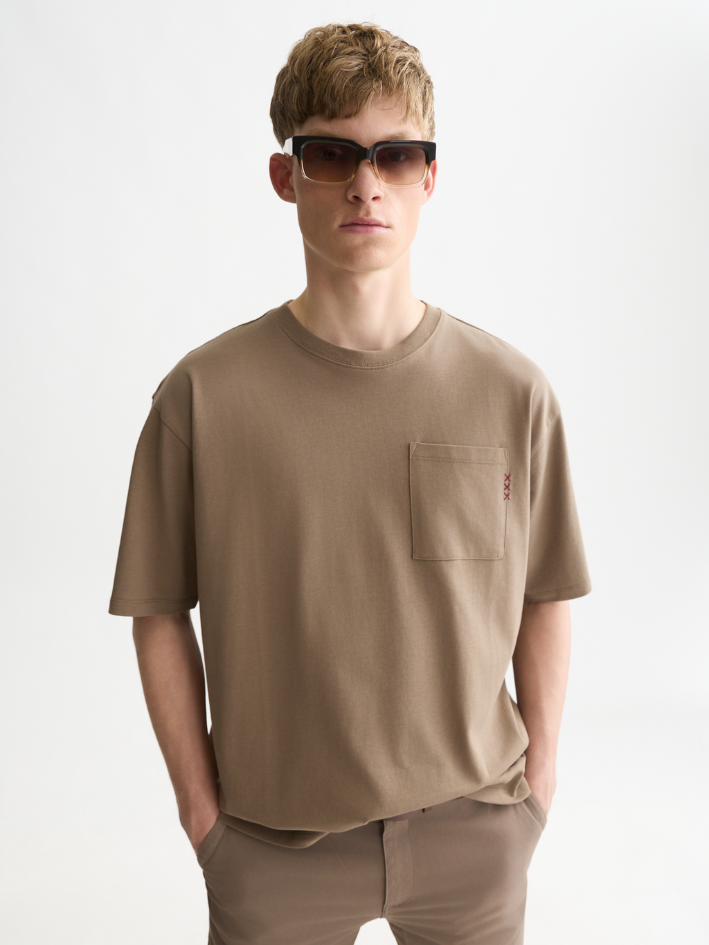 Essentials 3 Crosses Chest Pocket Loose-Fit T-Shirt