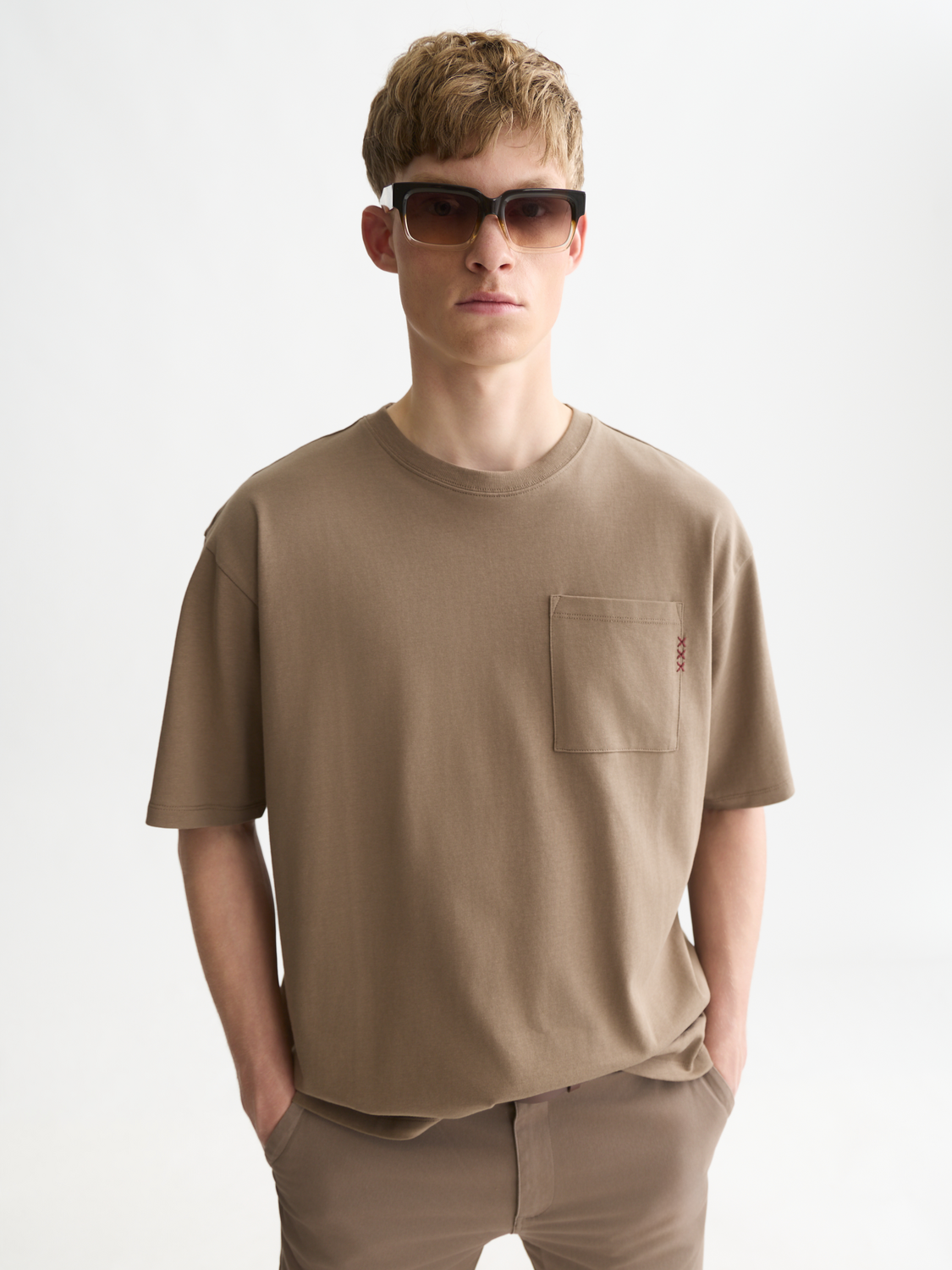 Essentials 3 Crosses Chest Pocket Loose-Fit T-Shirt