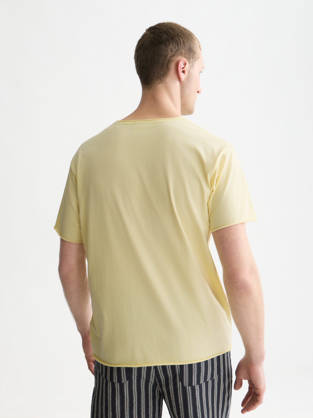Essentials Raw Edge Relaxed-Fit Garment Dye T-Shirt