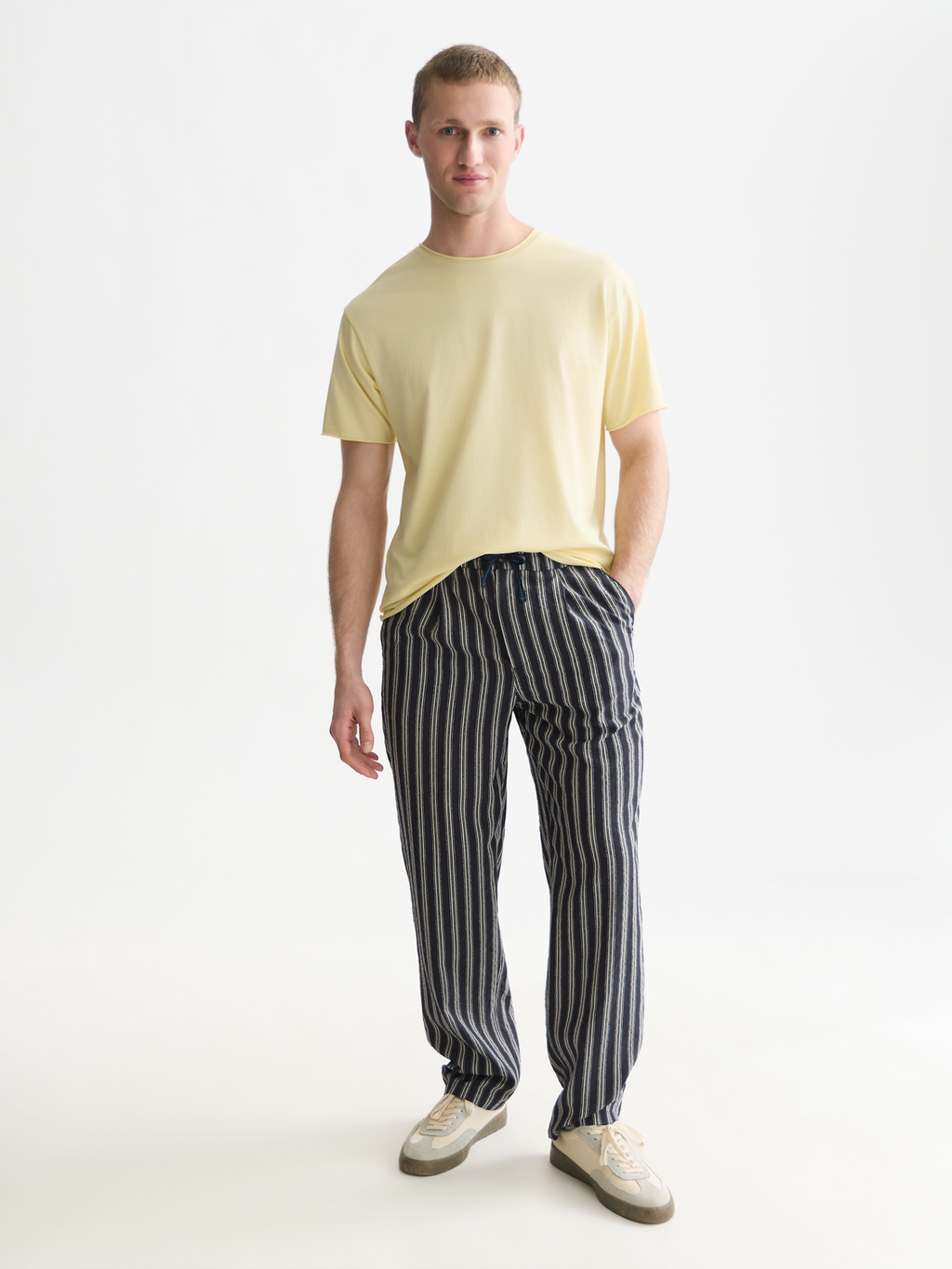 Essentials Raw Edge Relaxed-Fit Garment Dye T-Shirt