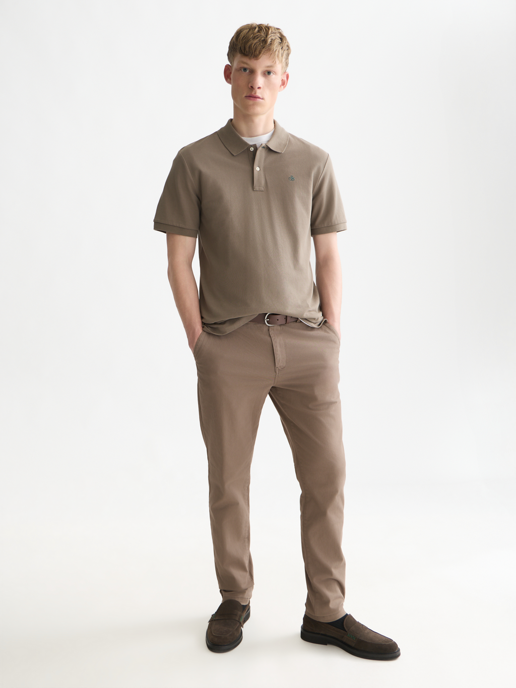 Seasonal core pique chest logo polo