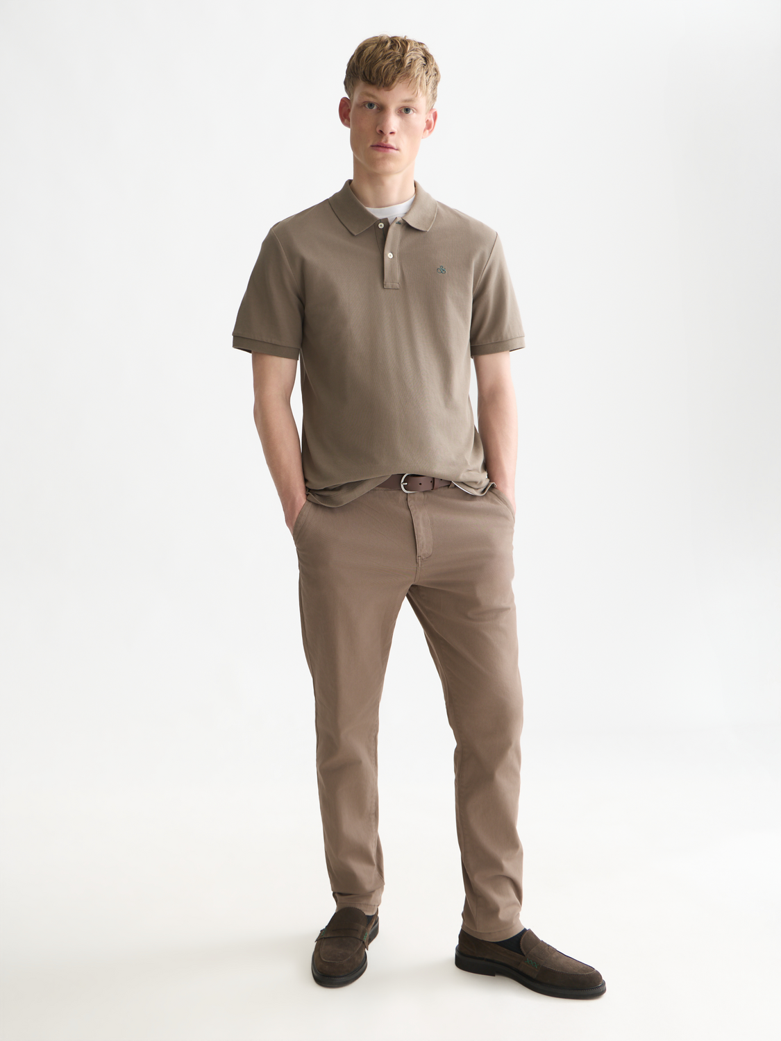 Seasonal core pique chest logo polo