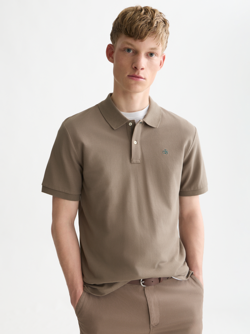 Seasonal core pique chest logo polo