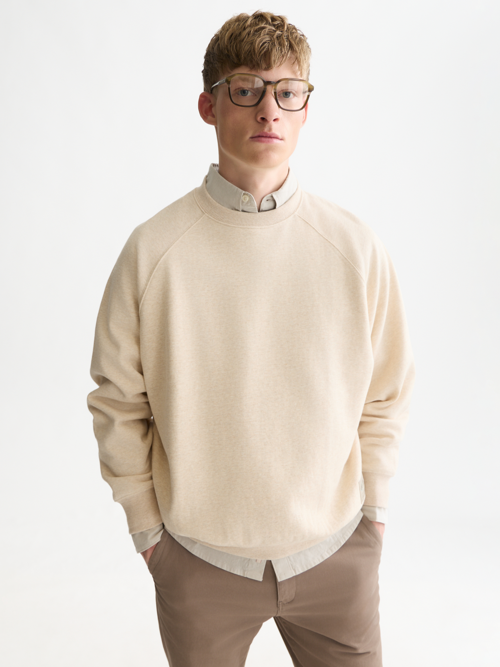 Mélange Loose-Fit Sweatshirt