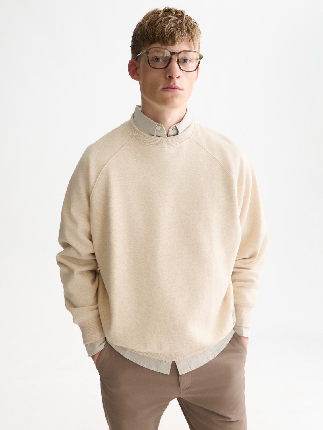Mélange Loose-Fit Sweatshirt