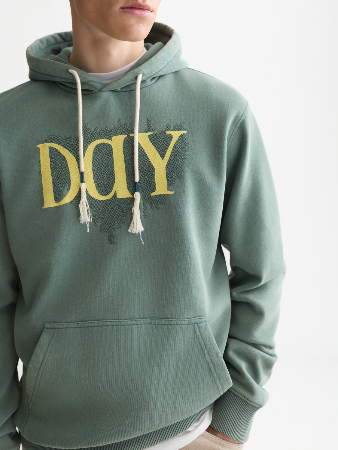 Front Artwork Regular-Fit Washed Hoodie