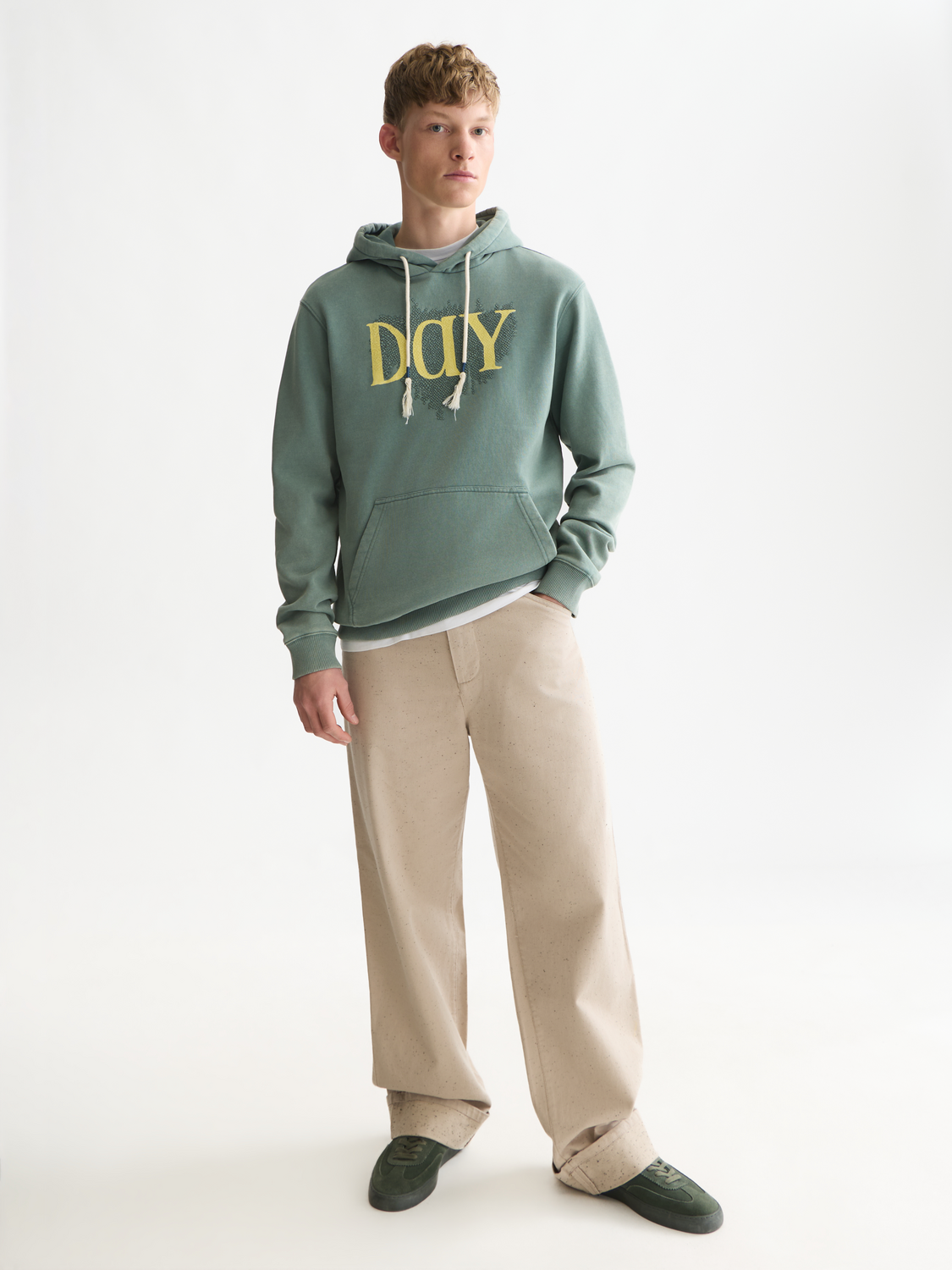 Front Artwork Regular-Fit Washed Hoodie