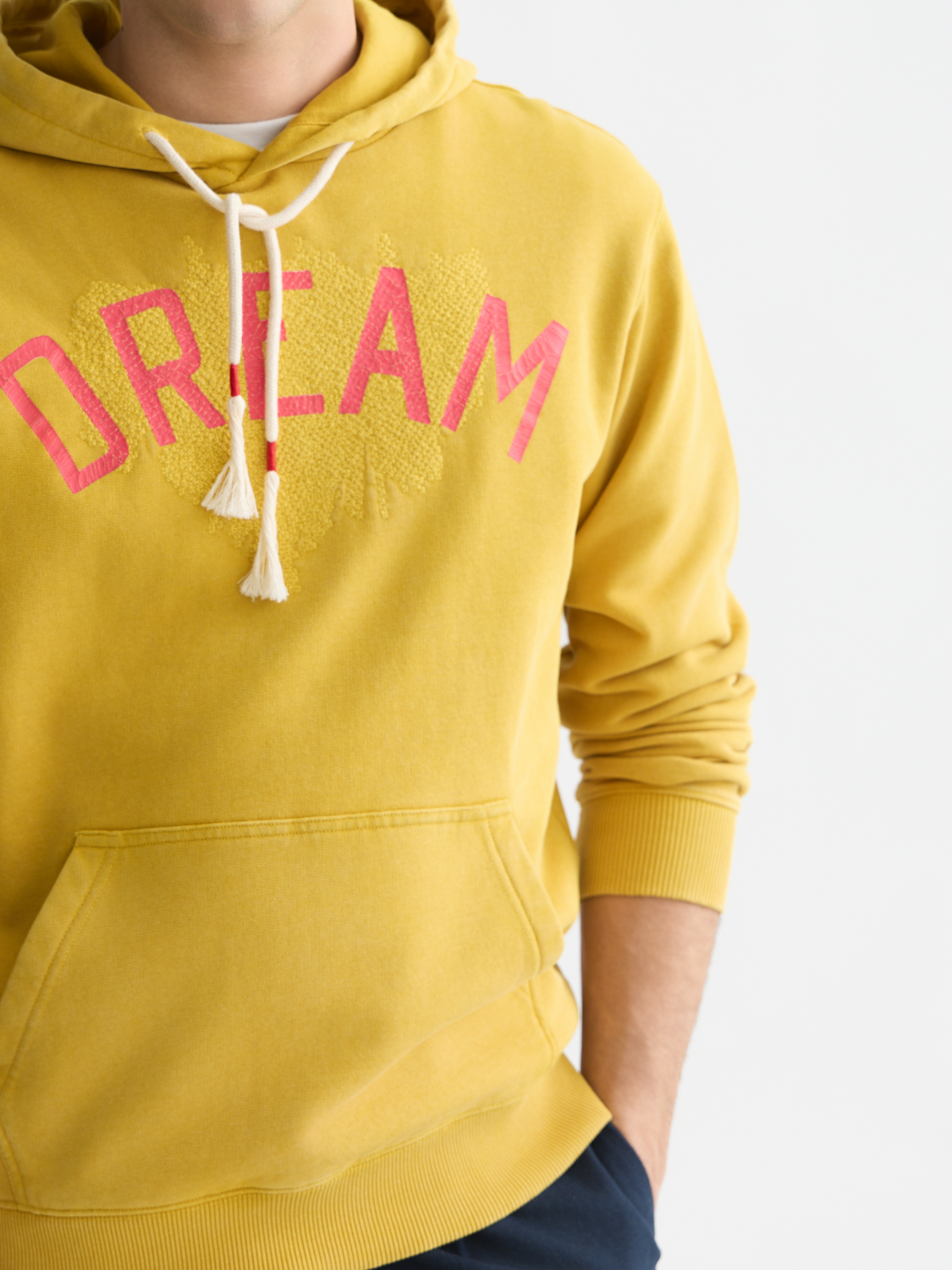 Front Artwork Washed Regular-Fit Hoodie
