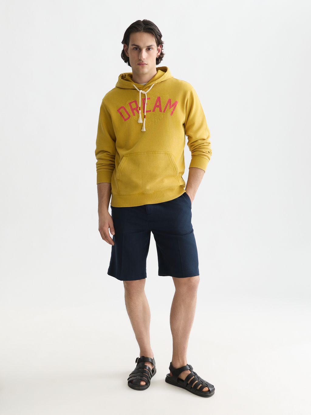 Front Artwork Washed Regular-Fit Hoodie