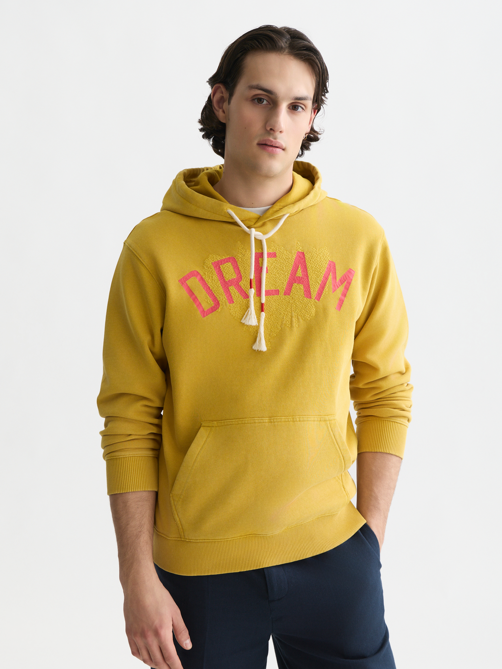 Front Artwork Washed Regular-Fit Hoodie
