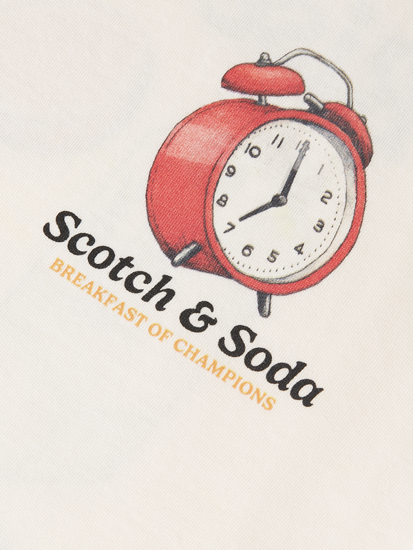 T-shirt coupe décontractée pour garçons avec motifs devant et dos