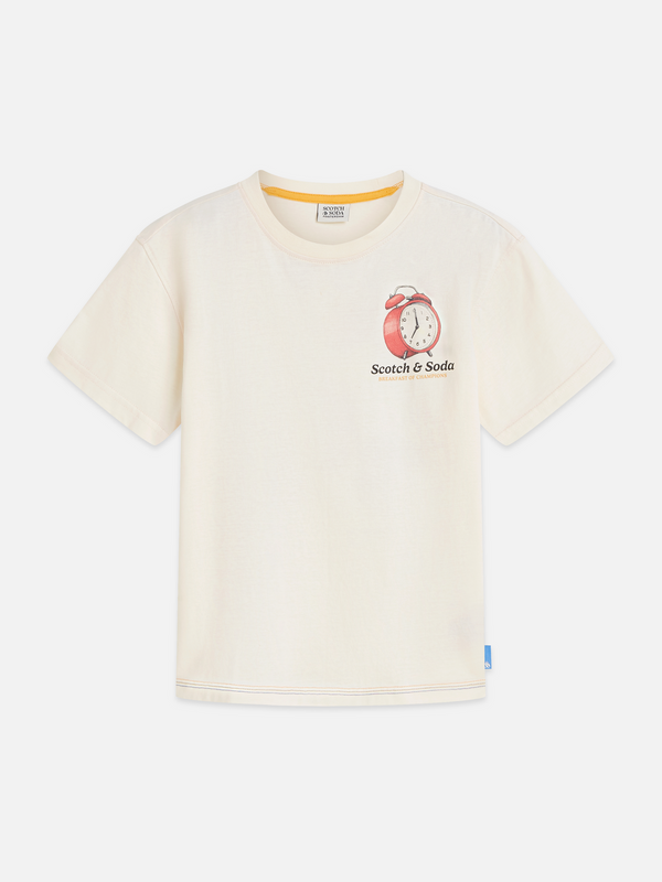 T-shirt coupe décontractée pour garçons avec motifs devant et dos