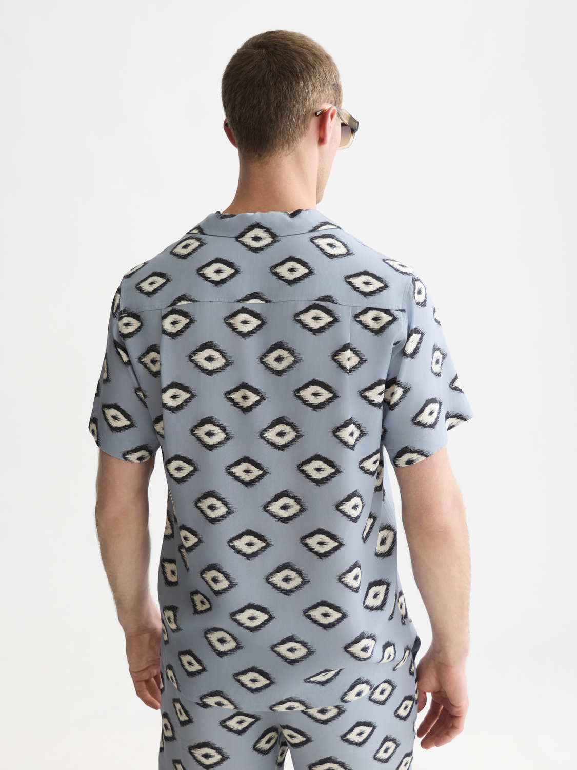 Viscose Printed Short Sleeved Regular-Fit Shirt