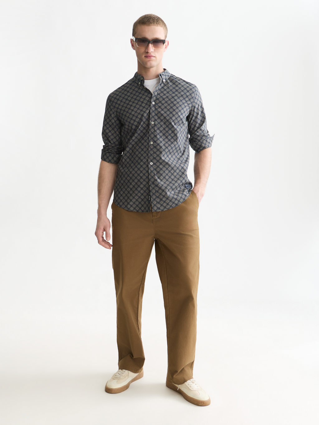 Micro Printed Slim-Fit Shirt