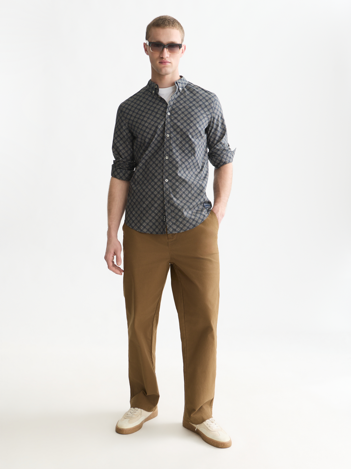 Micro Printed Slim-Fit Shirt