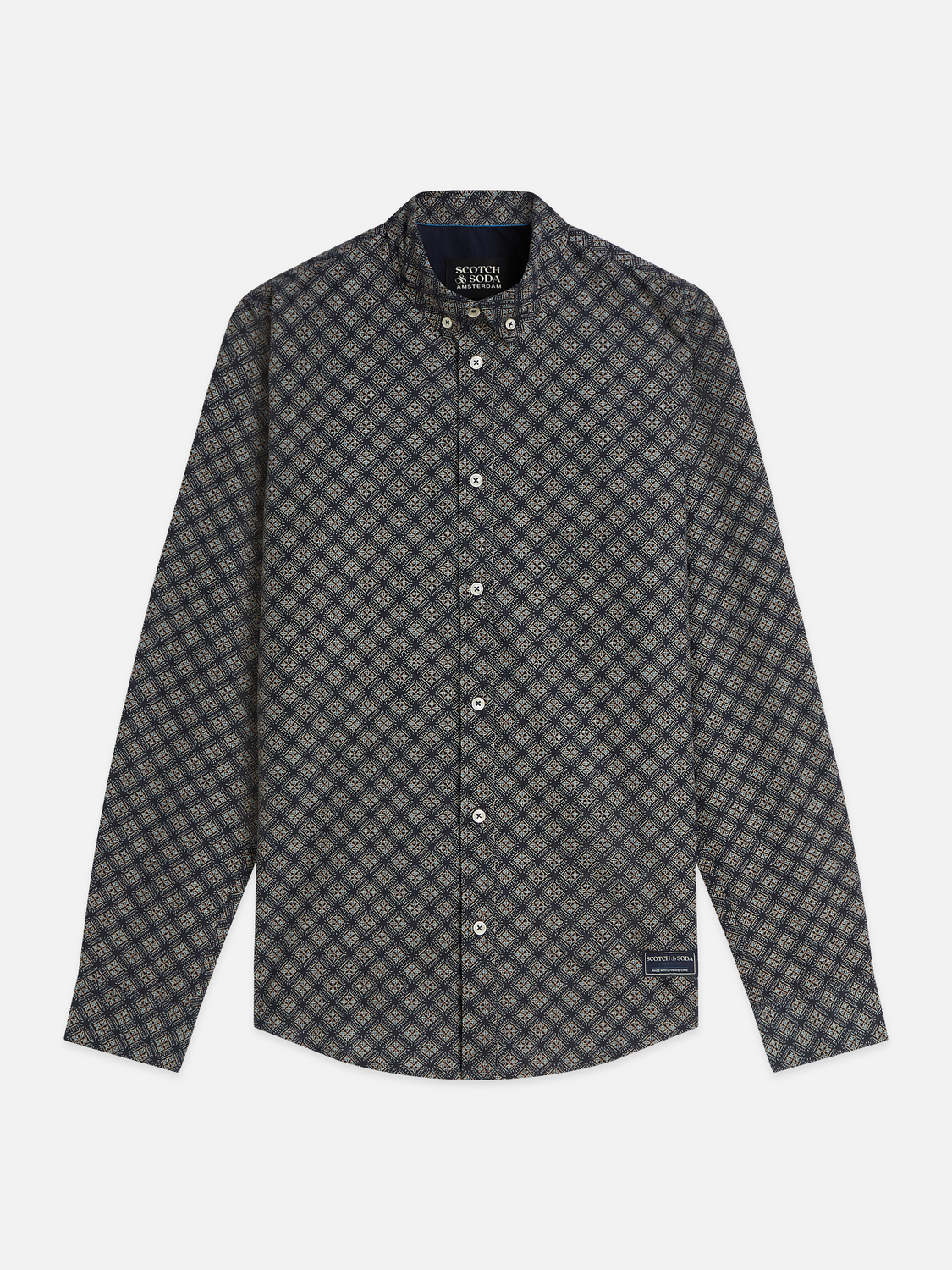 Micro Printed Slim-Fit Shirt