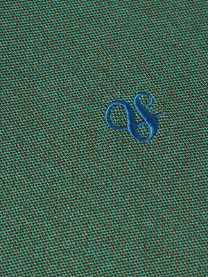 Langärmeliges Poloshirt mit kontrastierendem Kragen und normaler Passform