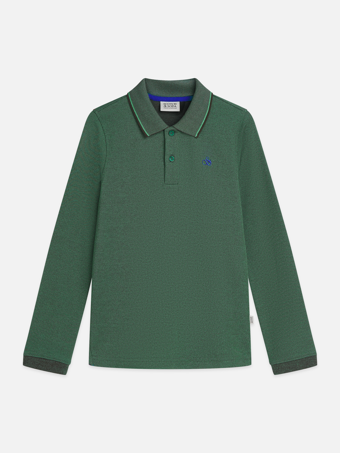 Contrast Tipping Pique Regularfit Longsleeved Polo
