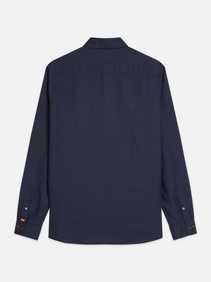 Solid Linen Regular-Fit Shirt