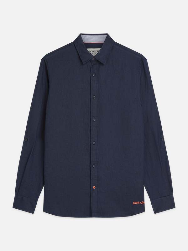 Solid Linen Regular-Fit Shirt