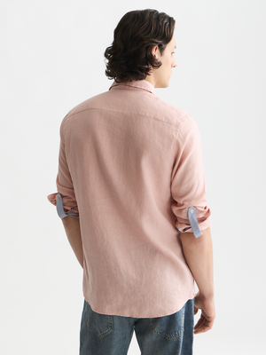 Solid Linen Regular-Fit Shirt