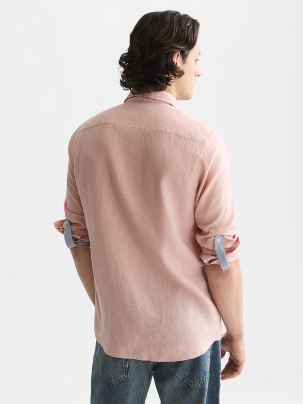 Solid Linen Regular-Fit Shirt