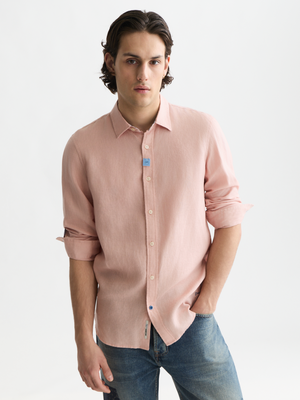 Solid Linen Regular-Fit Shirt