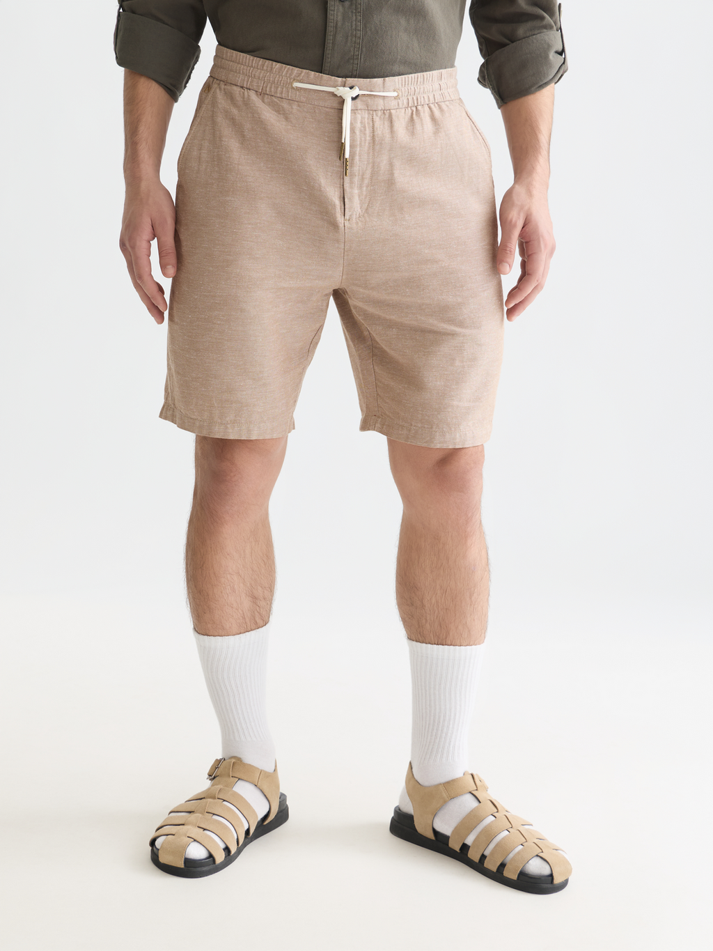 Shorts Chino Regular Coton Lin, Un Incontournable de Saison