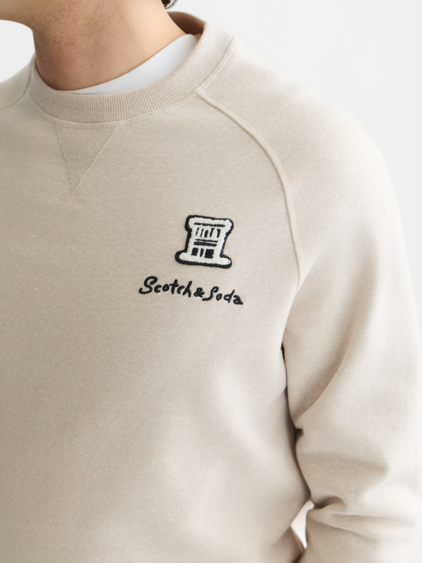 Sweat-shirt coupe classique mélangé