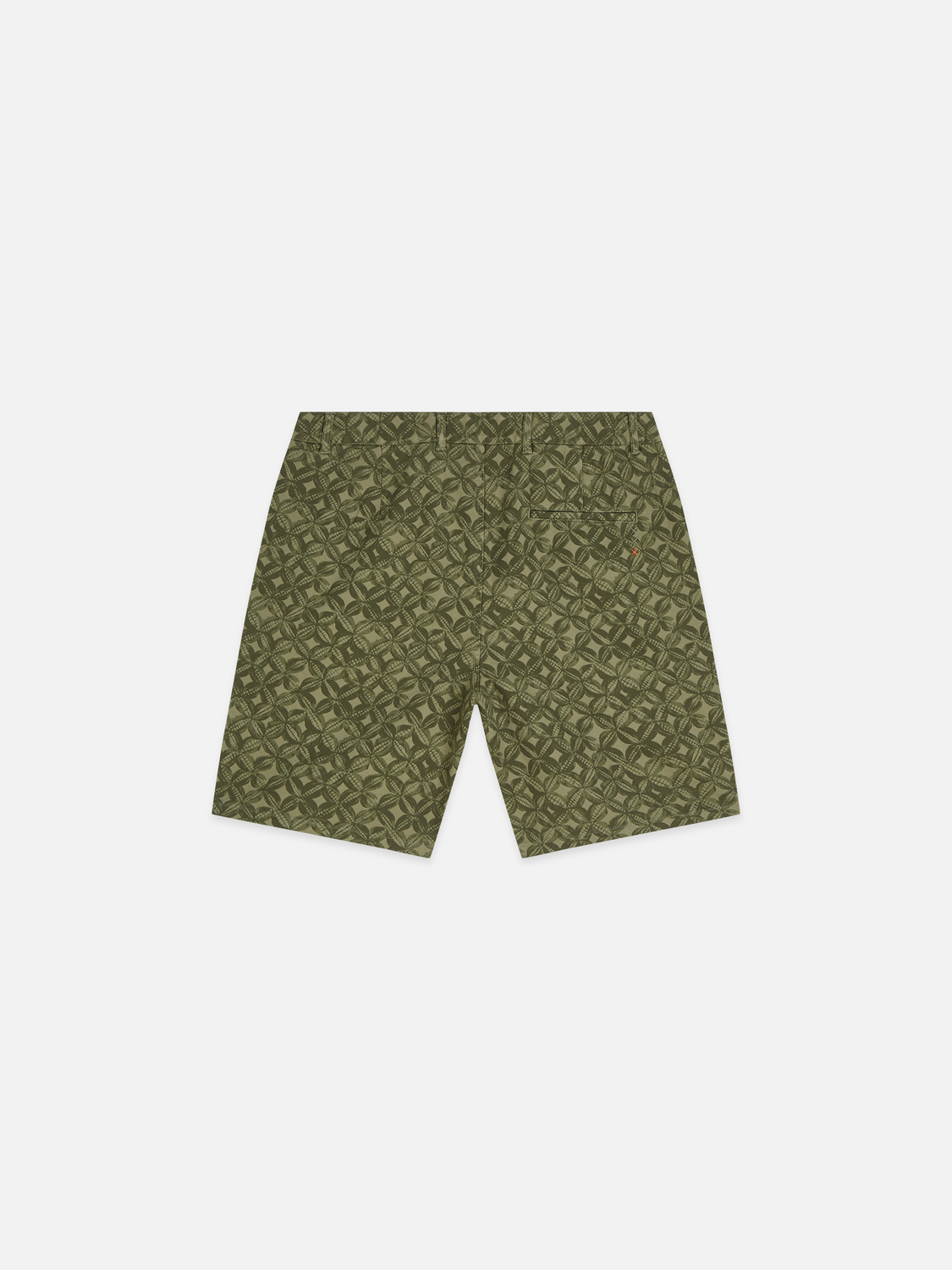 Stuart Garment-Dye Cotton Twill Printed Shorts